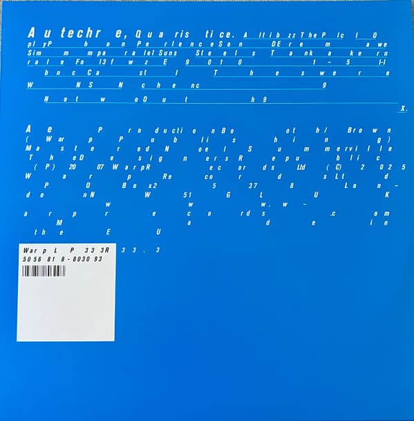 AUTECHRE - QUARISTICE