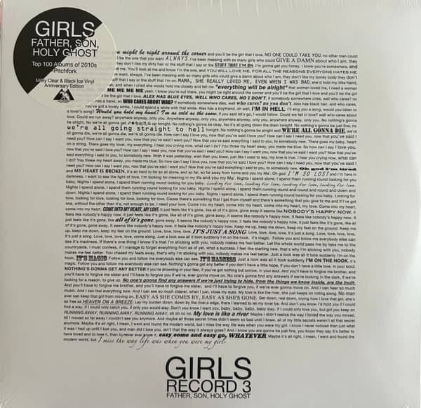 GIRLS - FATHER, SON, HOLY GHOST (MILKY CLEAR & BLACK ICE)