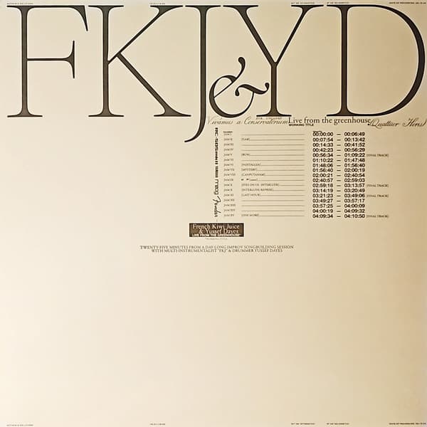FRENCH KIWI JUICE (FKJ) & YUSSEF DAYES - LIVE FROM THE GREENHOUSE