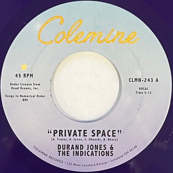 JONES, DURAND & THE INDICATIONS - PRIVATE SPACE / SEA OF LOVE