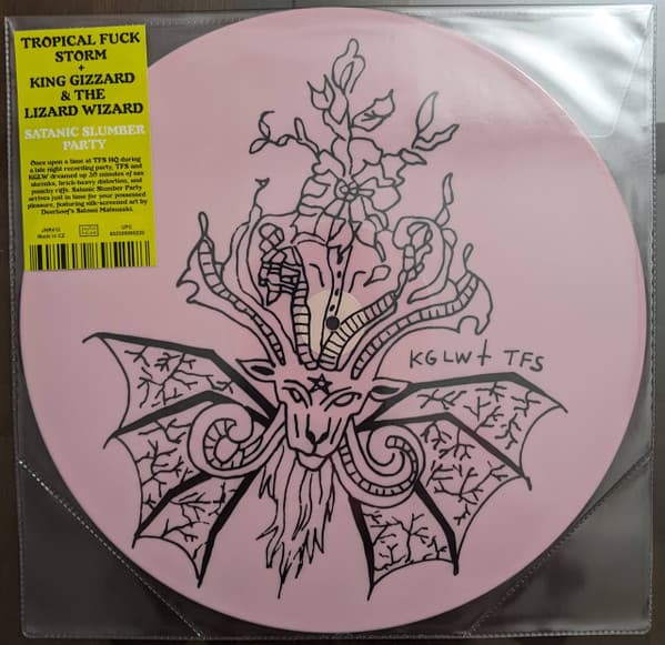 TROPICAL FUCK STORM & KING GIZZARD - SATANIC SLUMBER PARTY - PINK SILKSCREENED (COLV)