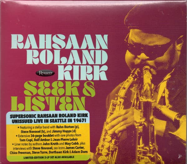 KIRK, RAHSAAN ROLAND - SEEK & LISTEN: LIVE AT THE PENTHOUSE 1967