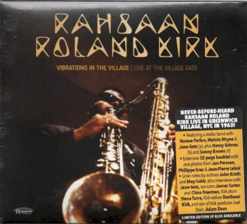 KIRK, RAHSAAN ROLAND - VIBRATIONS IN THE VILLAGE: LIVE AT THE VILLAGE GATE